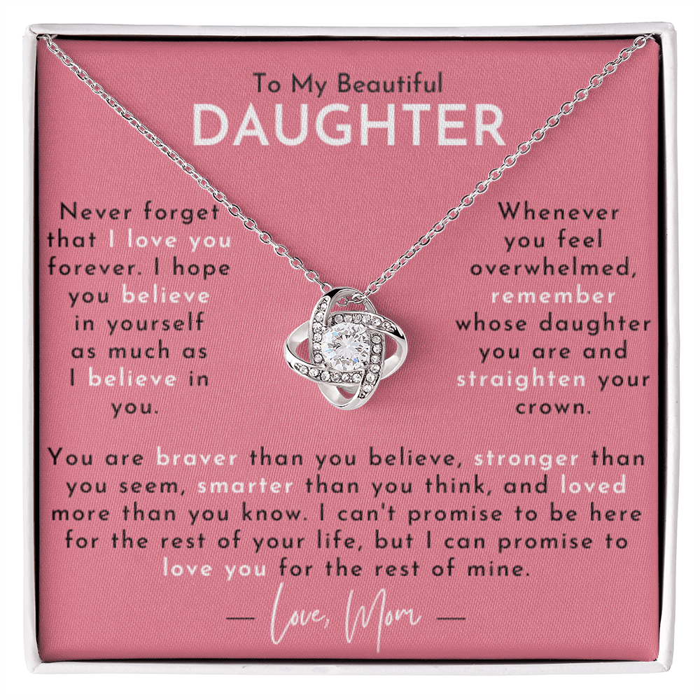 ZIAVIA  |  Vesta Knot Necklace  |  Beautiful Daughter Love Mom