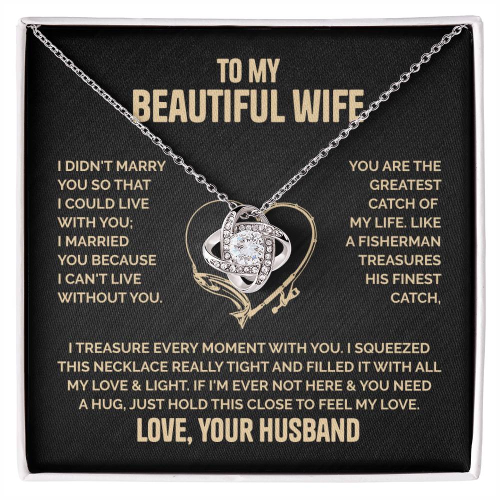 ZIAVIA | To My Beautiful Wife | Feel My Love | Vesta Knot Necklace