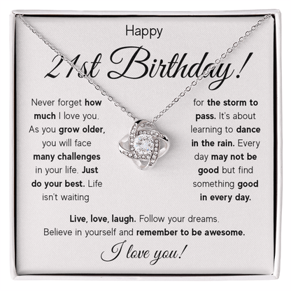 ZIAVIA  |  Vesta Knot Necklace  |  Happy 21st Birthday!