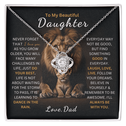 ZIAVIA  |  Vesta Knot Necklace  |  Daughter Laugh, Love, Live