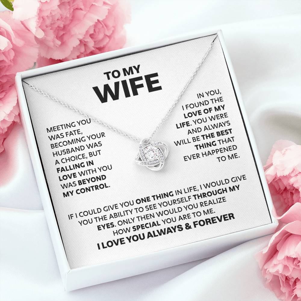 ZIAVIA | To My Wife | Meeting you was fate | Vesta Knot Necklace | S