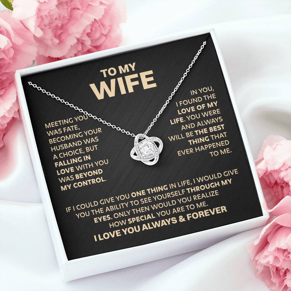 ZIAVIA | To My Wife | Meeting you was fate | Vesta Knot Necklace  | S