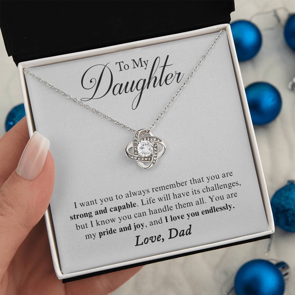 ZIAVIA  |  Vesta Knot Necklace  |  Daughter Love You Endlessly