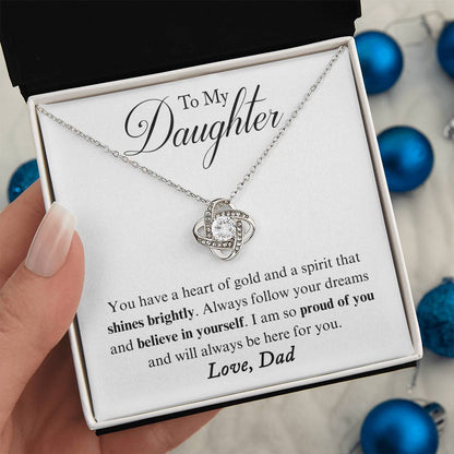 ZIAVIA  |  Vesta Knot Necklace  |  Daughter Heart of Gold