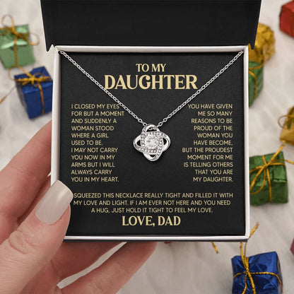 ZIAVIA | Daughter Vesta Knot Necklace | Love Dad