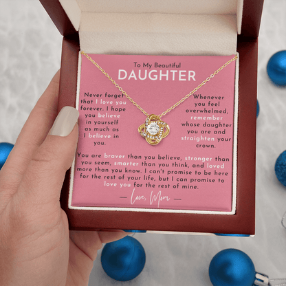 ZIAVIA  |  Vesta Knot Necklace  |  Beautiful Daughter Love Mom