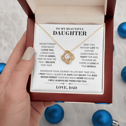 ZIAVIA  |  Vesta Knot Necklace  |  Angel Daughter Love Dad