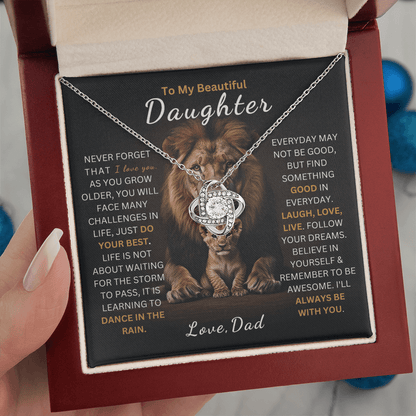 ZIAVIA  |  Vesta Knot Necklace  |  Daughter Laugh, Love, Live