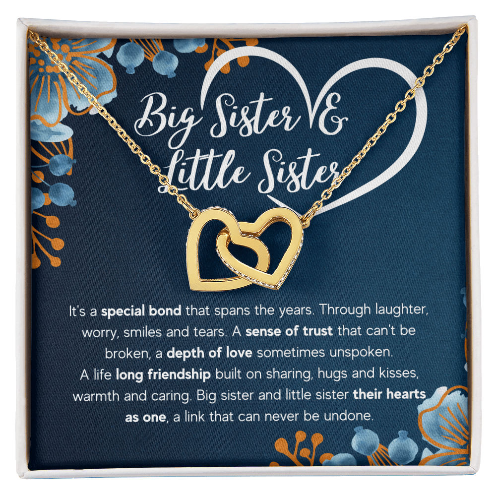 ZIAVIA  |  Interlocking Hearts Necklace  |  Big Sister & Little Sister