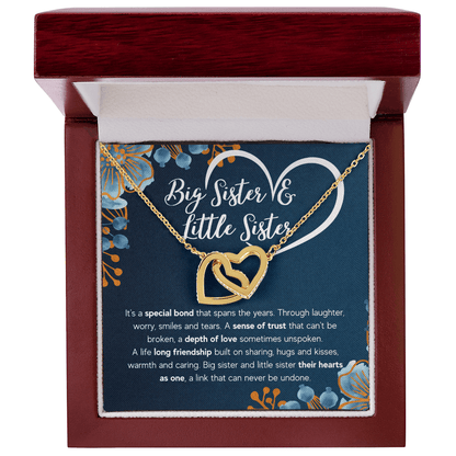 ZIAVIA  |  Interlocking Hearts Necklace  |  Big Sister & Little Sister