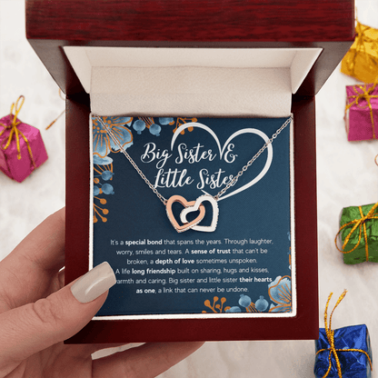 ZIAVIA  |  Interlocking Hearts Necklace  |  Big Sister & Little Sister