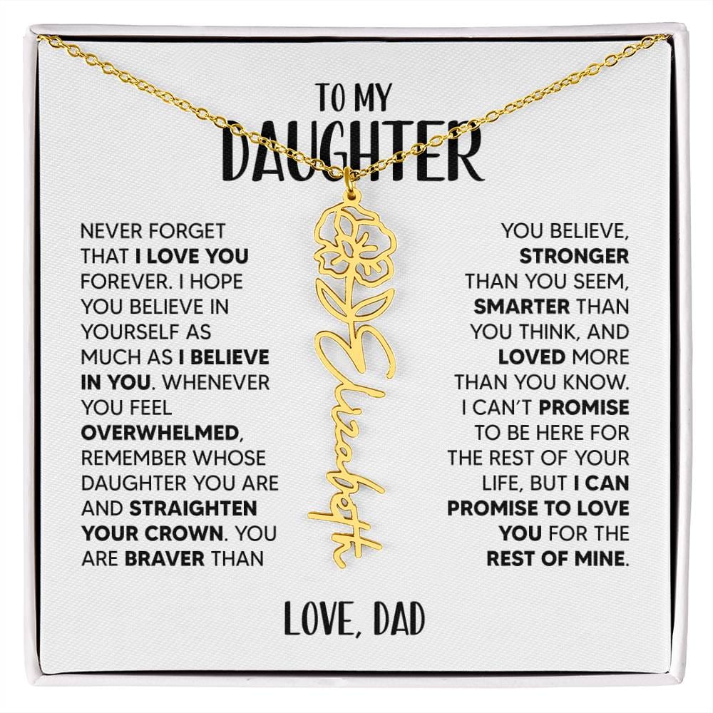 ZIAVIA  |  Daughter Love  |  Name & Month Necklace