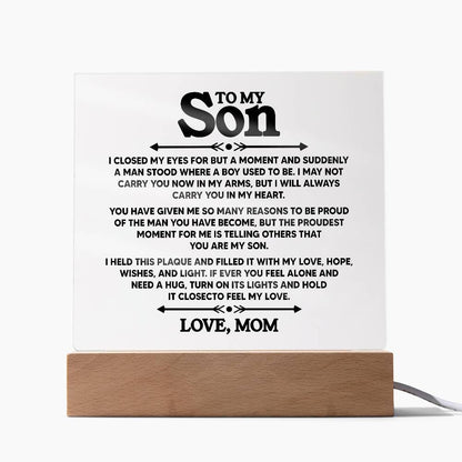 ZIAVIA  |  Acrylic Plaque  |  Son, Love Mom