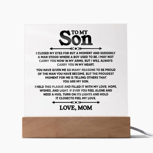 ZIAVIA  |  Acrylic Plaque  |  Son, Love Mom