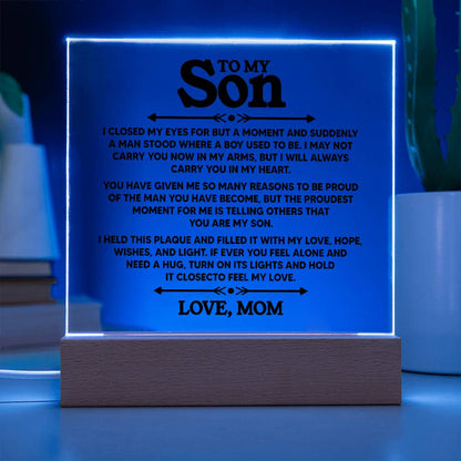 ZIAVIA  |  Acrylic Plaque  |  Son, Love Mom