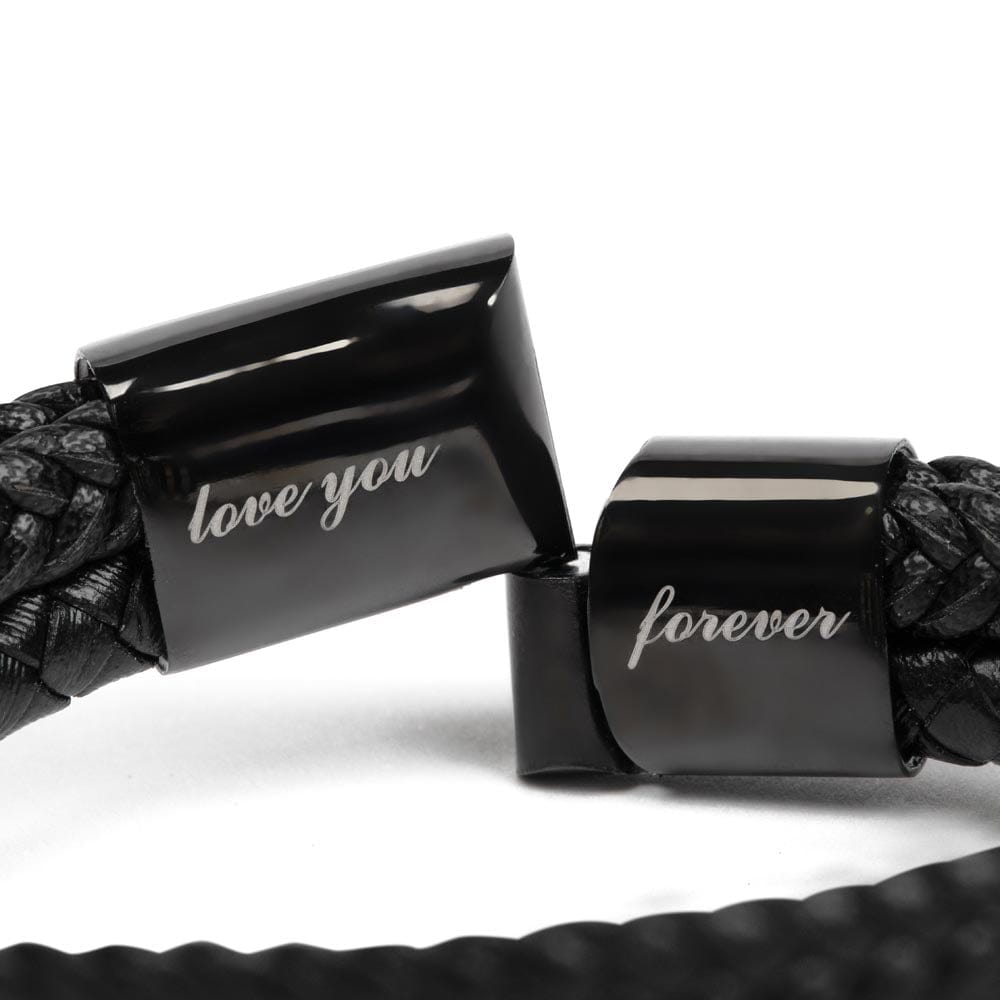 ZIAVIA | To My Son - LOVE YOU FOREVER - MEN'S LEATHER BRACELET