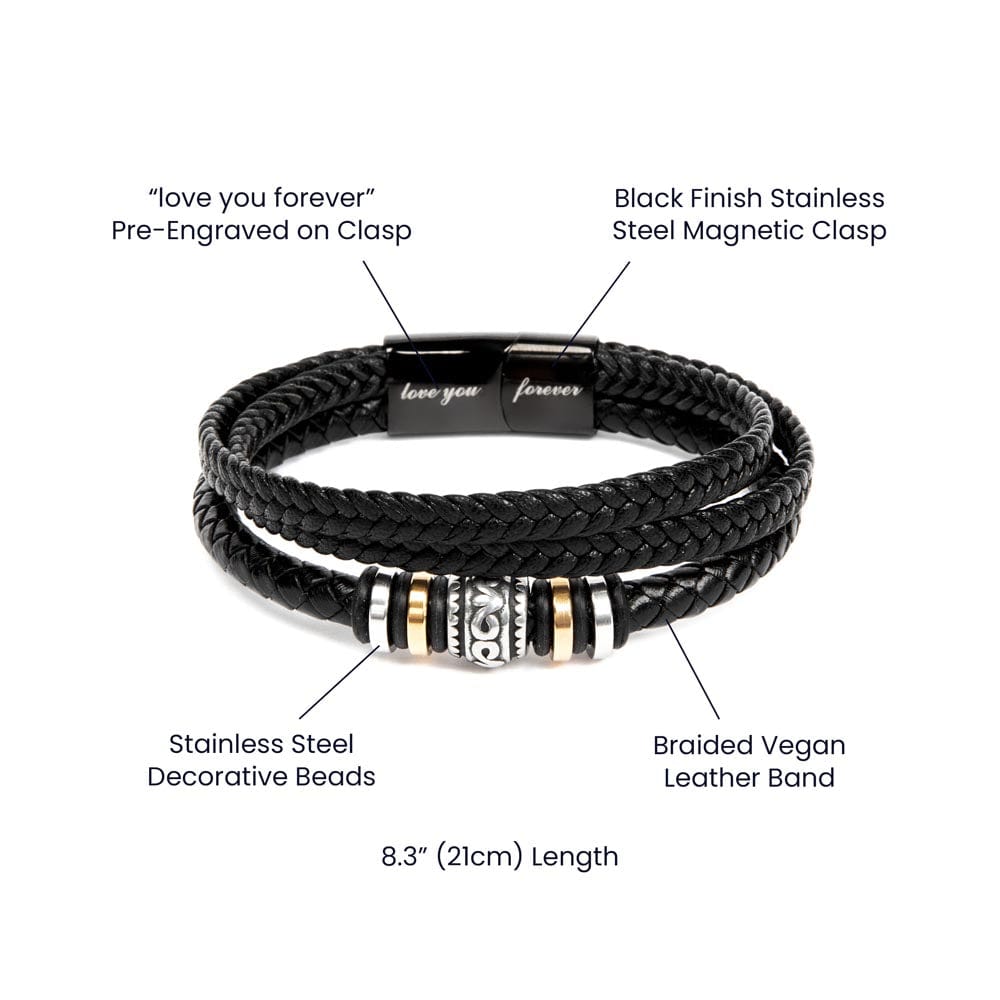 ZIAVIA  |  Leather Bracelet  |  Son You Courage