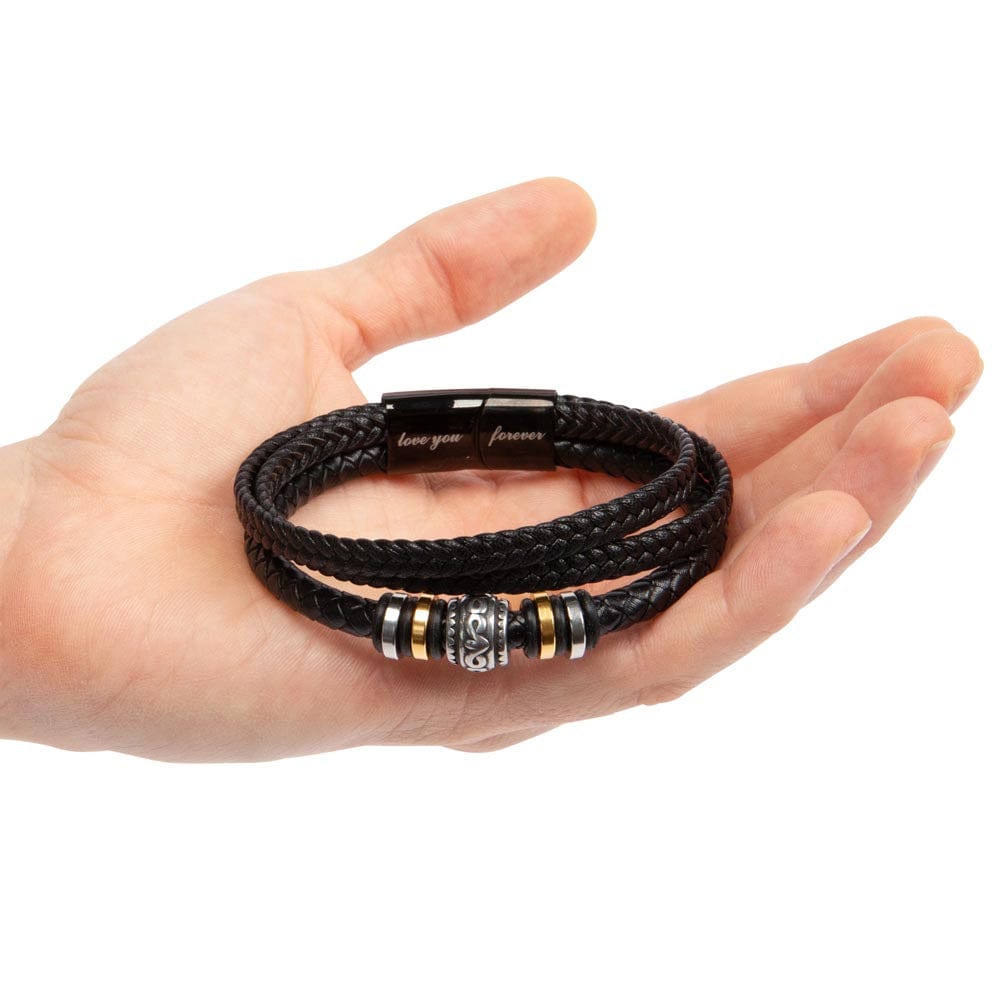 ZIAVIA | To My Son | Leather Bracelet | Strong & Brave