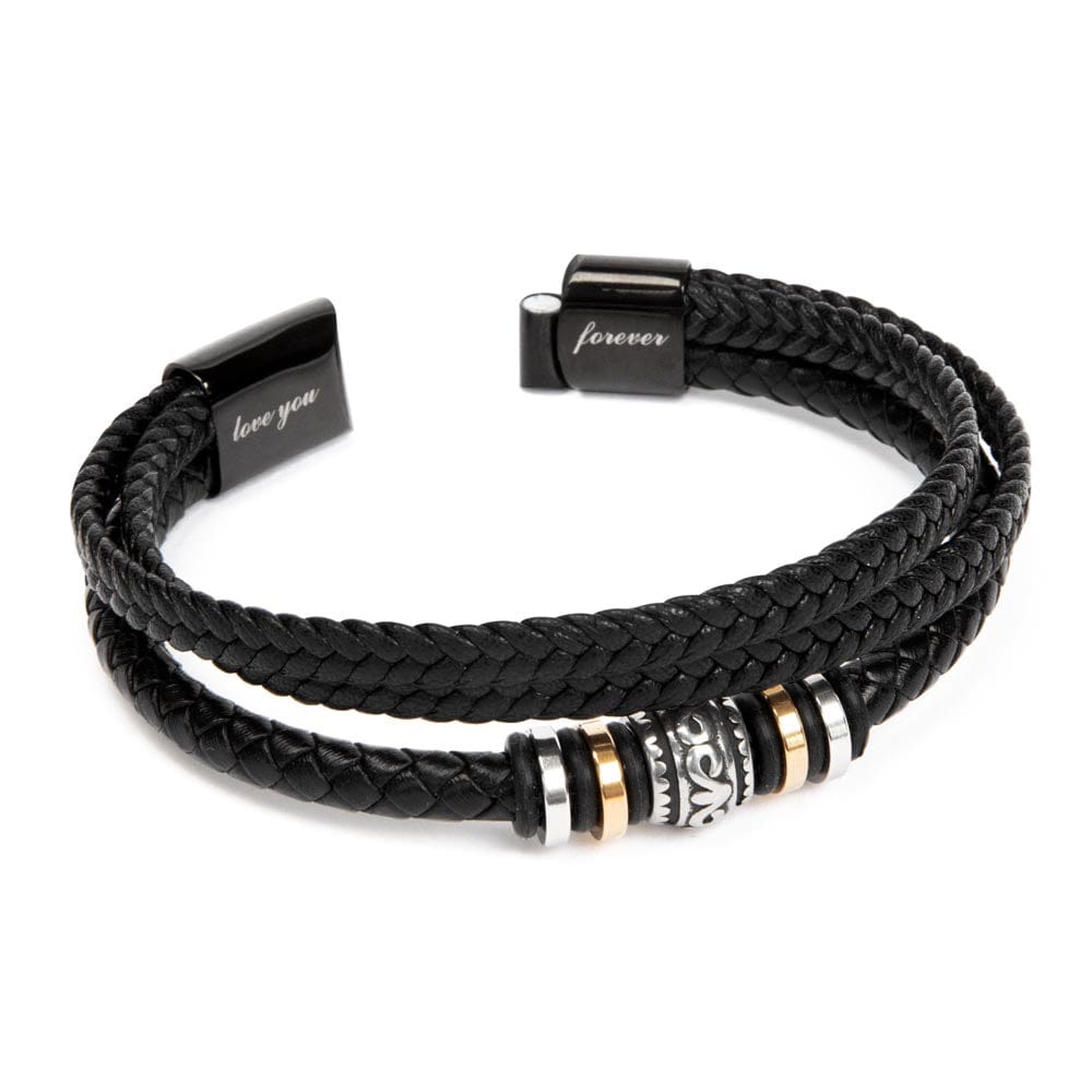 ZIAVIA | To My Son - LOVE YOU FOREVER - MEN'S LEATHER BRACELET