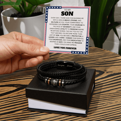 ZIAVIA  |  Leather Bracelet  |  Son You Courage