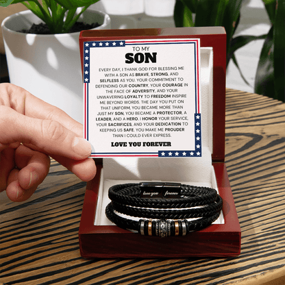 ZIAVIA  |  Leather Bracelet  |  Son You Courage