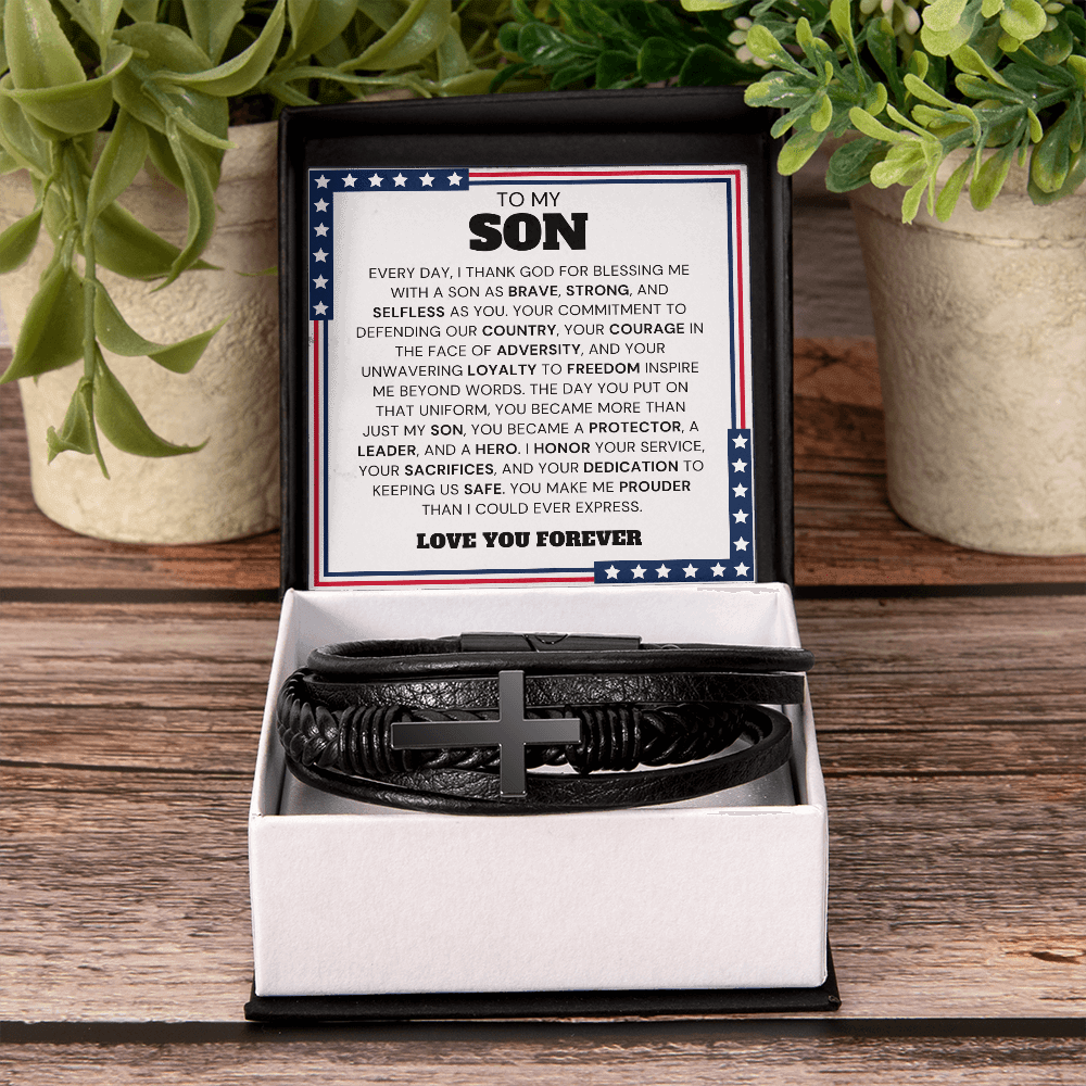 ZIAVIA  |  Cross Bracelet  |  Son Your Courage