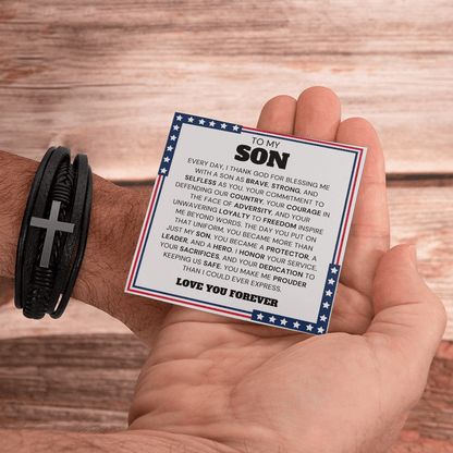 ZIAVIA  |  Cross Bracelet  |  Son Your Courage