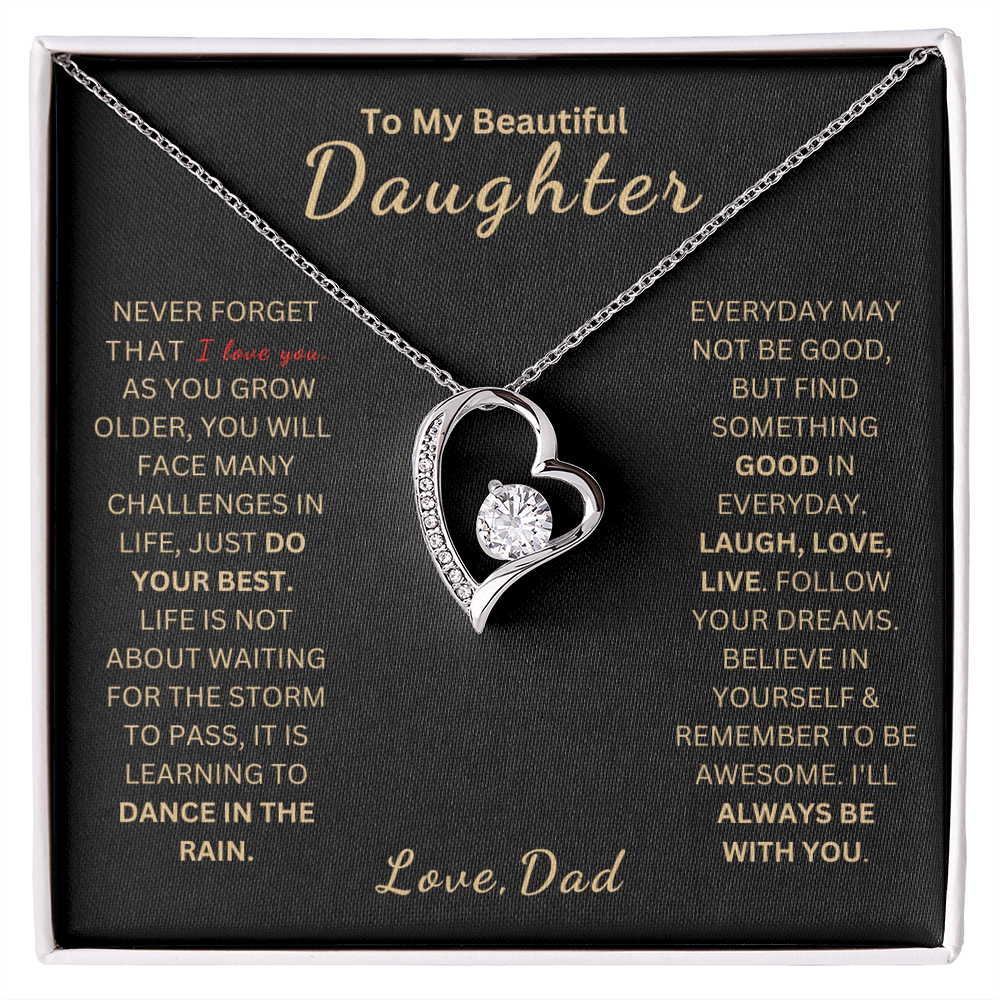 ZIAVIA  |  Heart Necklace  |  I Love You Daughter