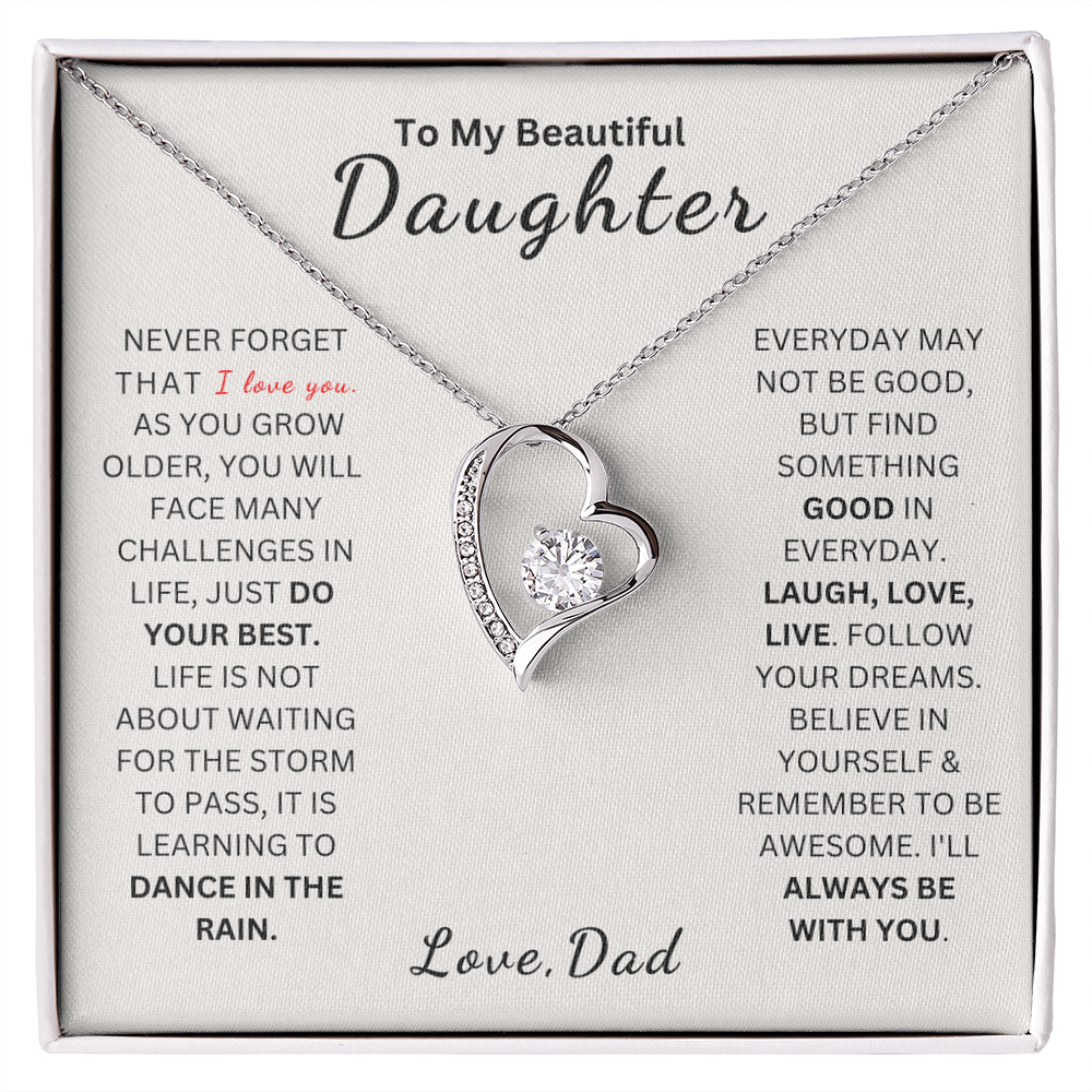 ZIAVIA  |  Heart Necklace  |  Daughter I Love You