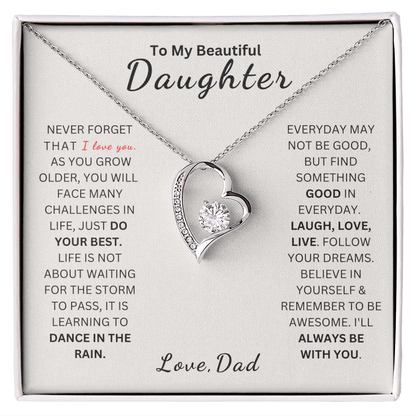 ZIAVIA  |  Heart Necklace  |  Daughter I Love You