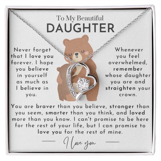 ZIAVIA  |  Heart Necklace  |  Daughter Mama Bear