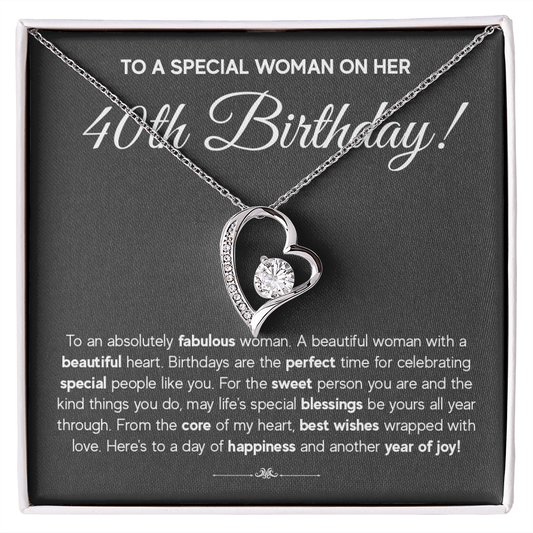 ZIAVIA  |  Heart Necklace  |  40th Birthday