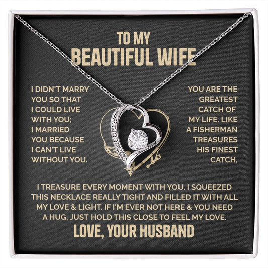 ZIAVIA | Beautiful Wife Heart Necklace | Love Husband