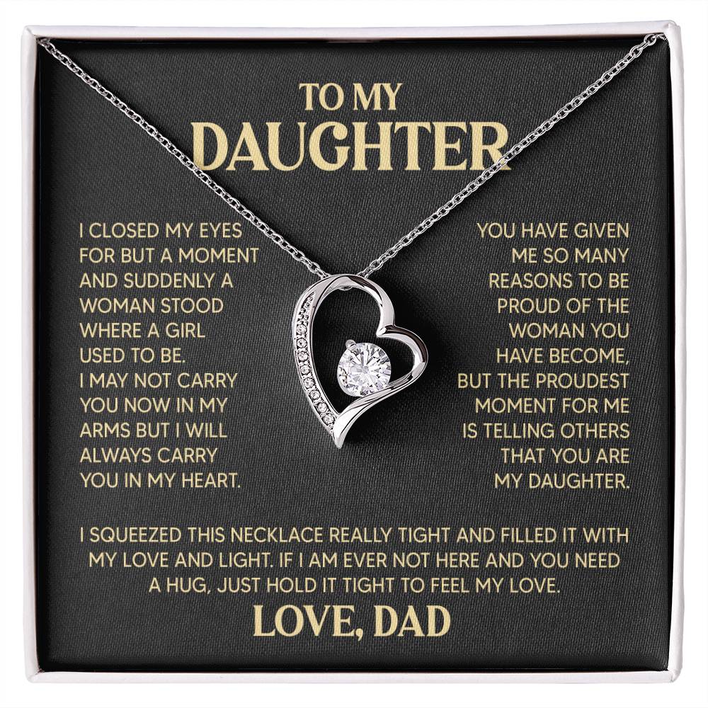 ZIAVIA | Daughter Heart Necklace | Love Dad | S