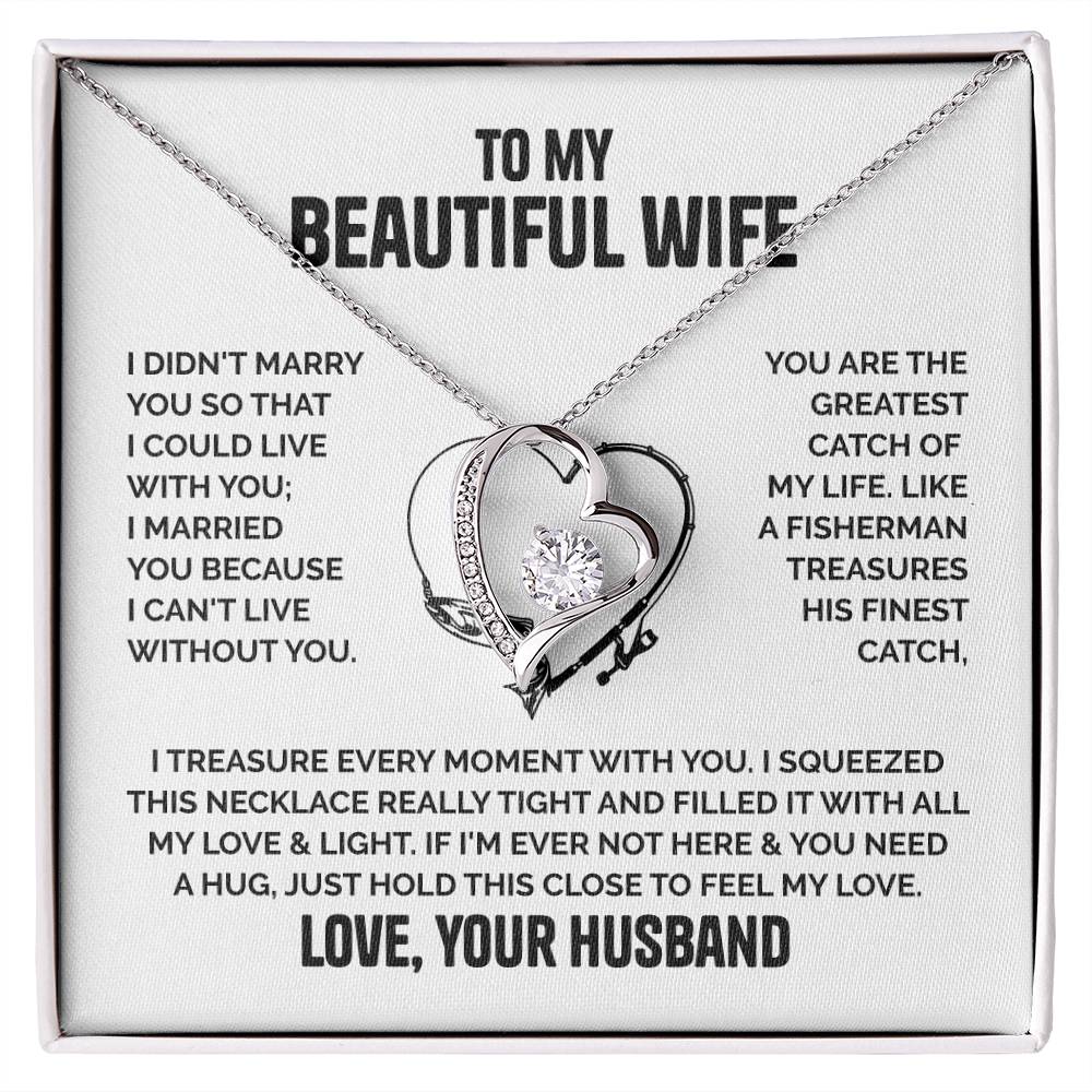 ZIAVIA |  Wife Heart Necklace | Love Husband