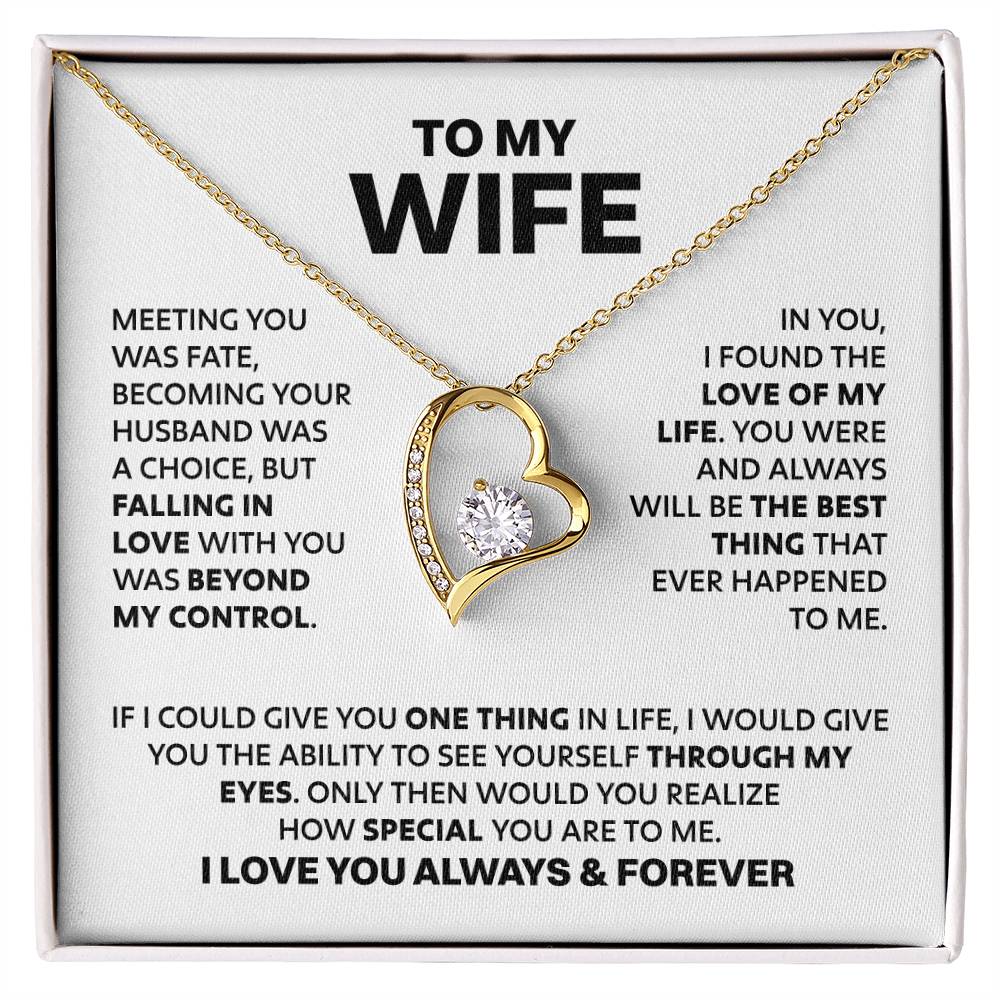 ZIAVIA | Wife Heart Necklace | Meeting you was fate