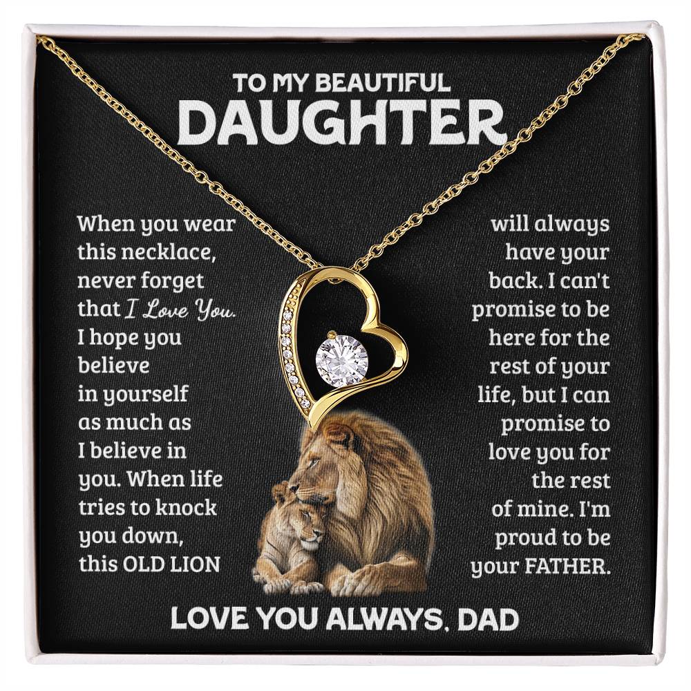 ZIAVIA | To My Daughter | Heart Necklace