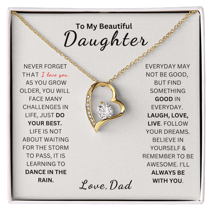 ZIAVIA  |  Heart Necklace  |  Daughter I Love You