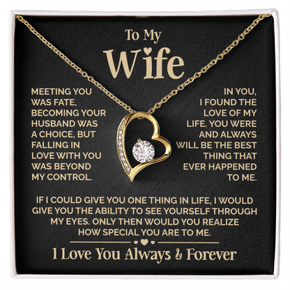 ZIAVIA | Heart Necklace | Wife Meeting You Was Fate