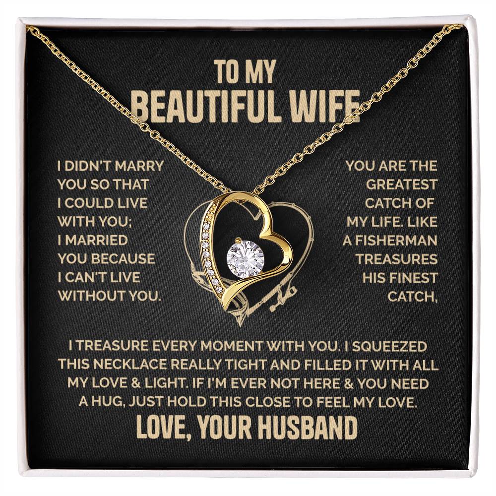 ZIAVIA | Beautiful Wife Heart Necklace | Love Husband