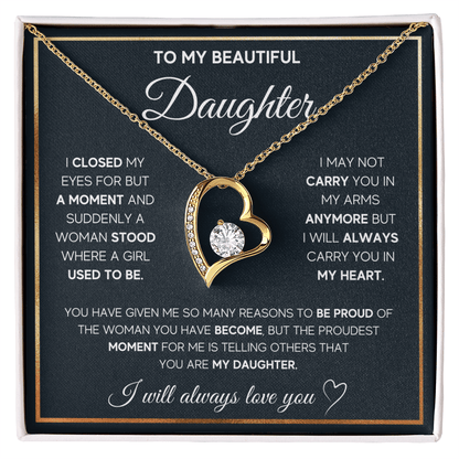 ZIAVIA  |  Heart Necklace  |  Beautiful Daughter