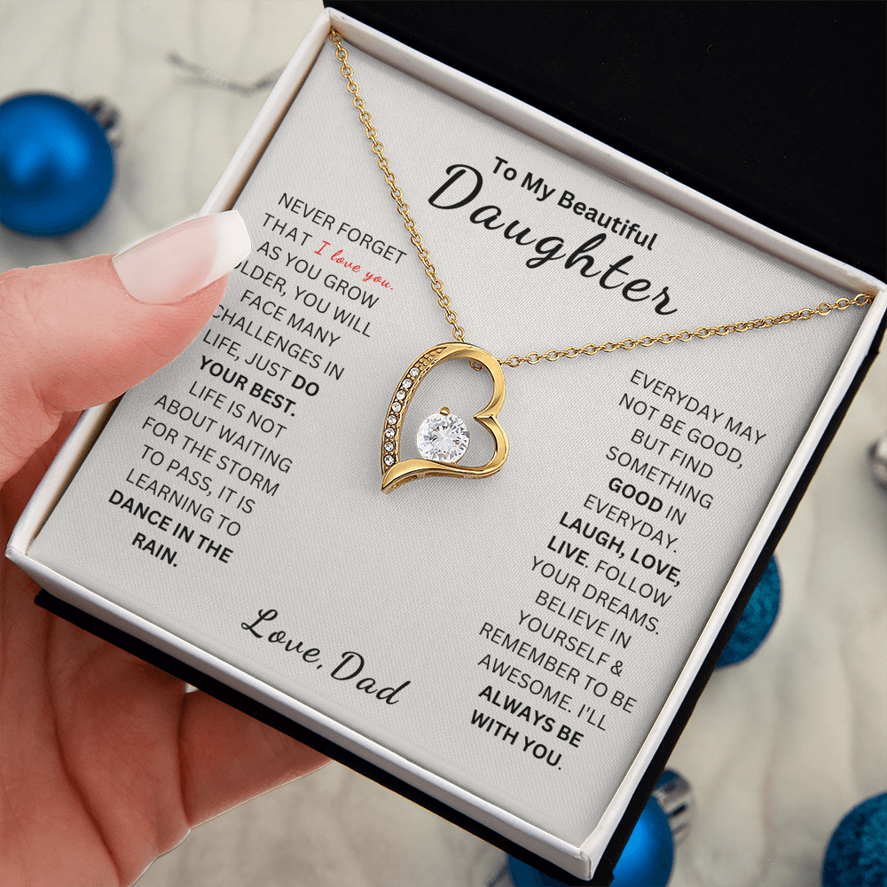 ZIAVIA  |  Heart Necklace  |  Daughter I Love You