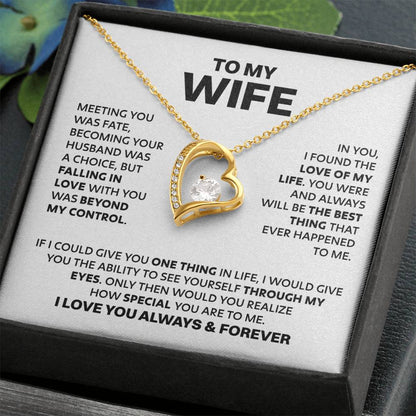 ZIAVIA | Wife Heart Necklace | Meeting you was fate | S