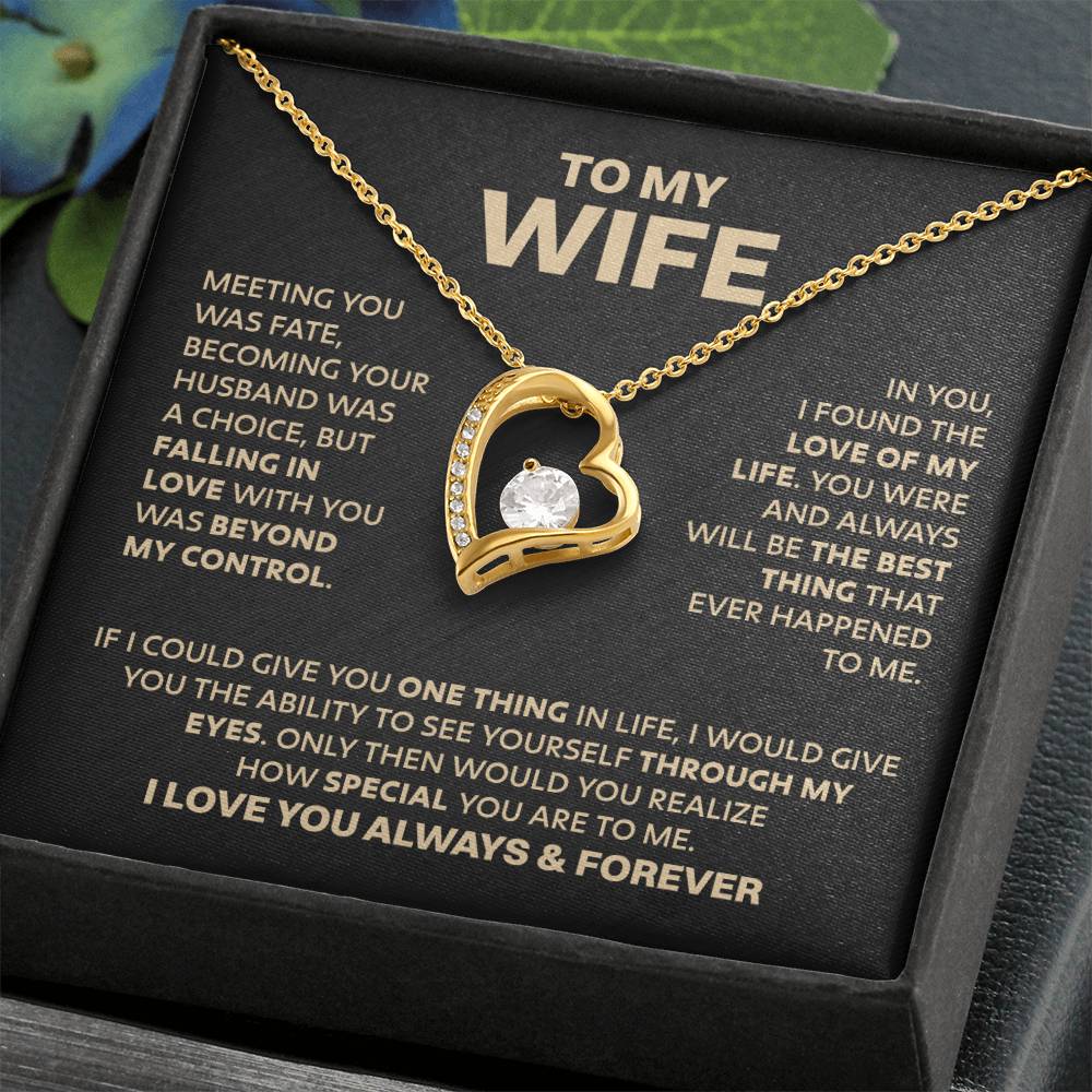 ZIAVIA | Wife Heart Necklace | Meeting you was fate | S