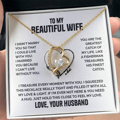 ZIAVIA |  Wife Heart Necklace | Love Husband