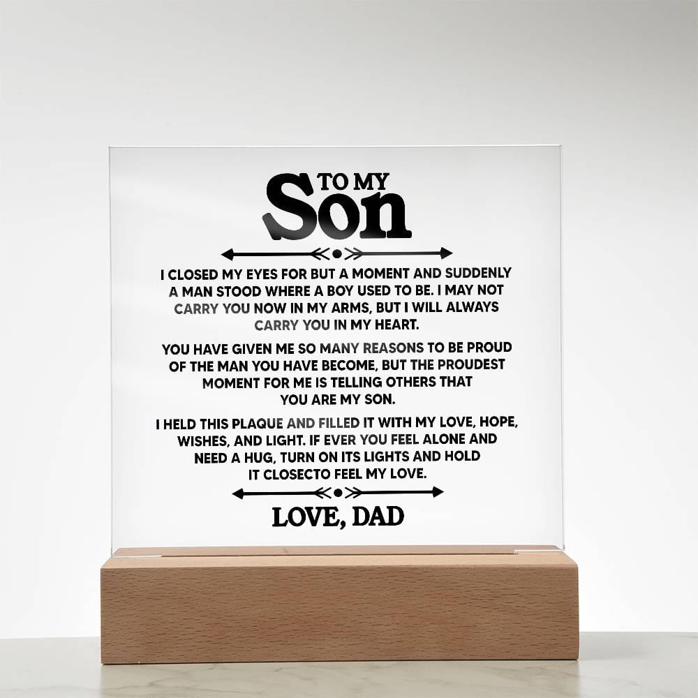 ZIAVIA  |  Acrylic Plaque  |  Son, Love Dad