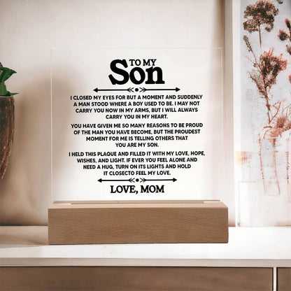 ZIAVIA  |  Acrylic Plaque  |  Son, Love Mom