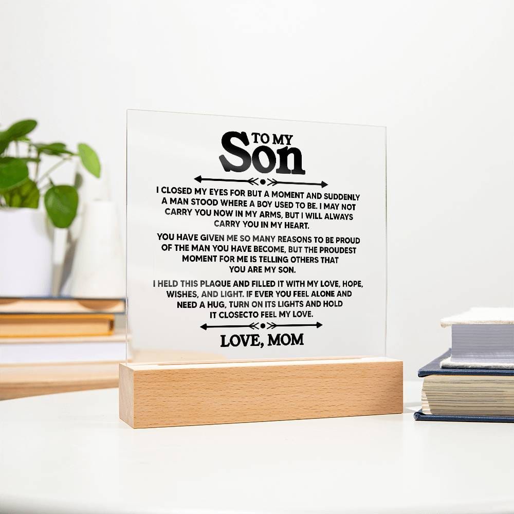 ZIAVIA  |  Acrylic Plaque  |  Son, Love Mom