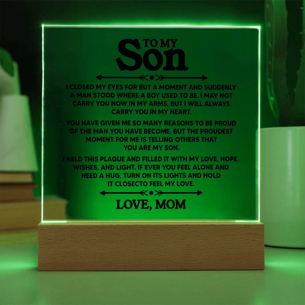 ZIAVIA  |  Acrylic Plaque  |  Son, Love Mom