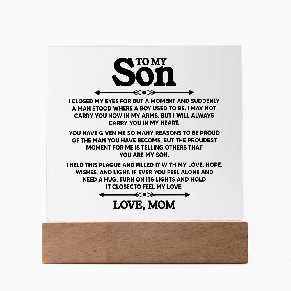 ZIAVIA  |  Acrylic Plaque  |  Son, Love Mom